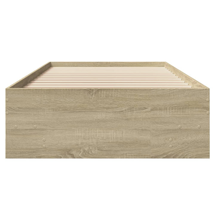sengeramme 75x190 cm uden madras konstrueret træ sonoma-eg