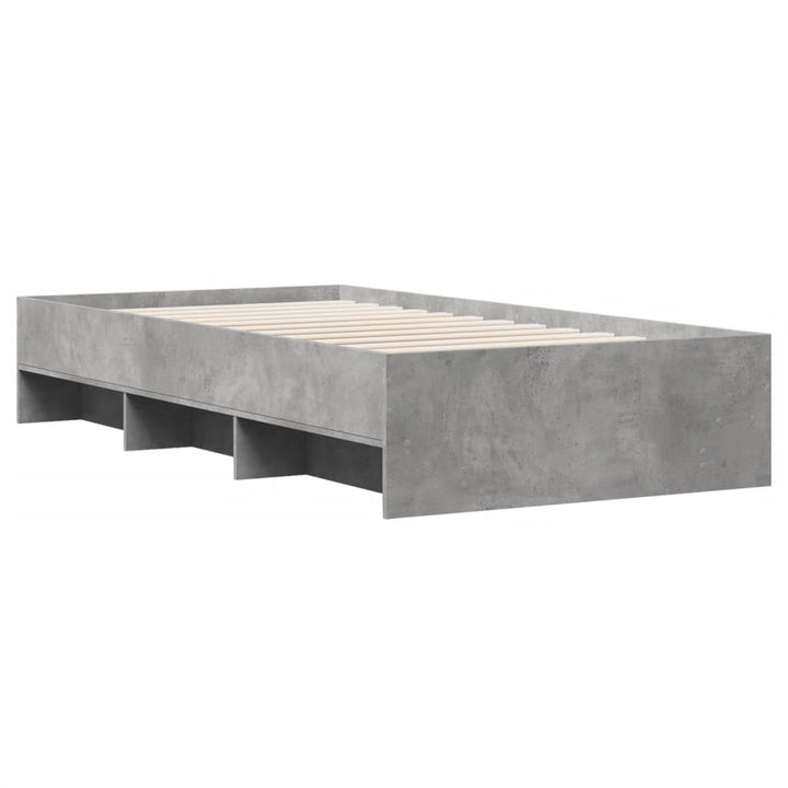 sengeramme 75x190 cm konstrueret træ betongrå