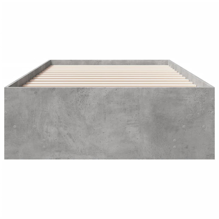 sengeramme 75x190 cm konstrueret træ betongrå