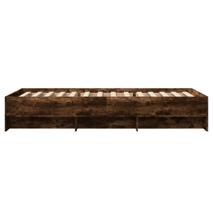 sengeramme 75x190 cm uden madras konstrueret træ røget eg