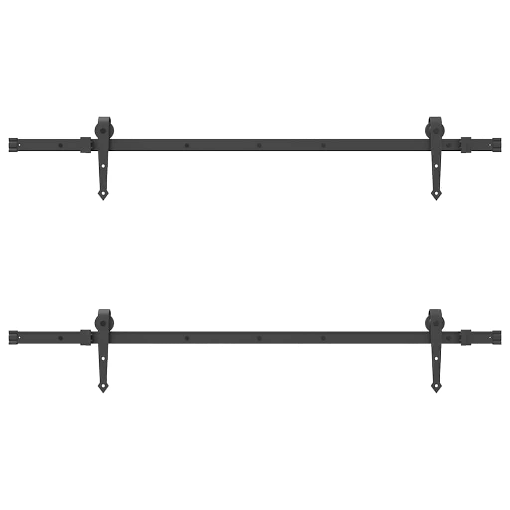 skinnesæt til skydedør 152,5 cm stål sort