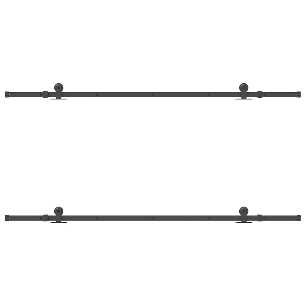 skinnesæt til skydedør 213,5 cm stål sort