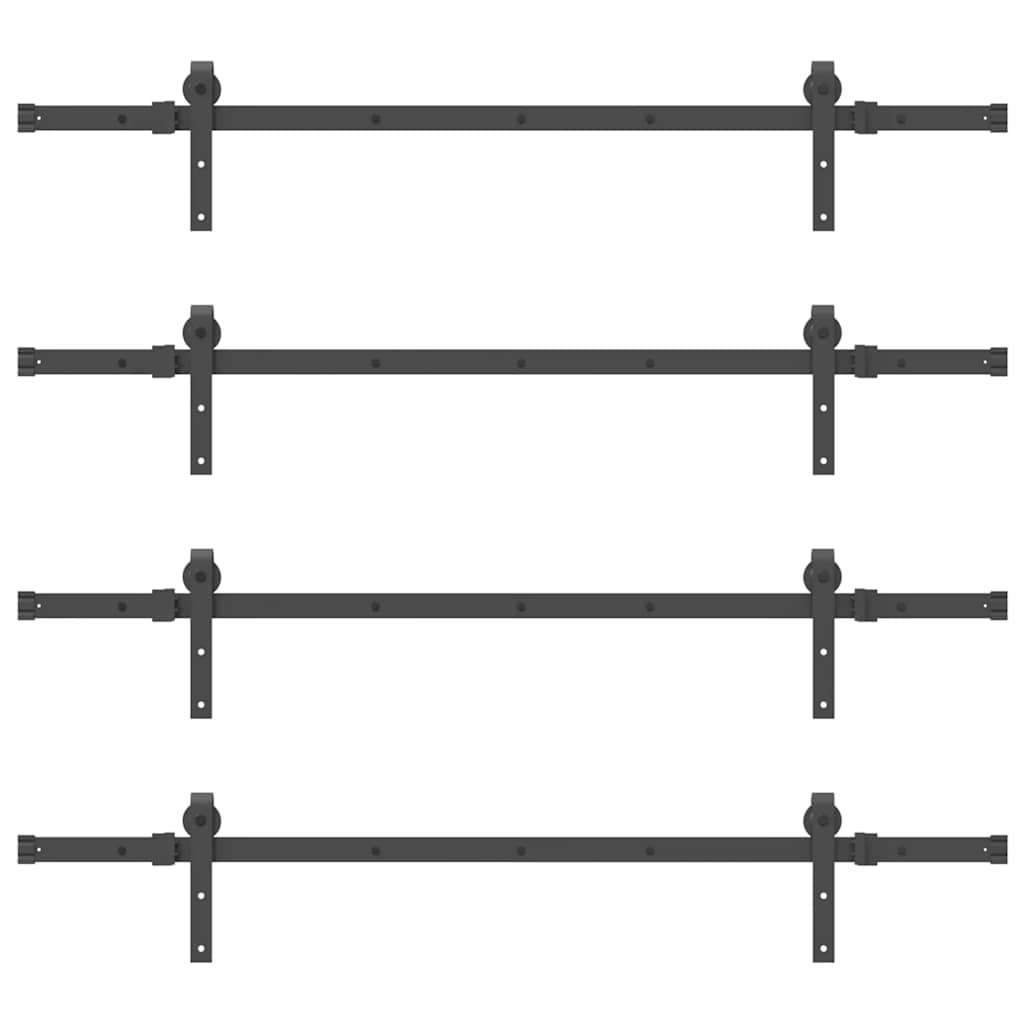 skinnesæt til skydedør 305 cm stål sort