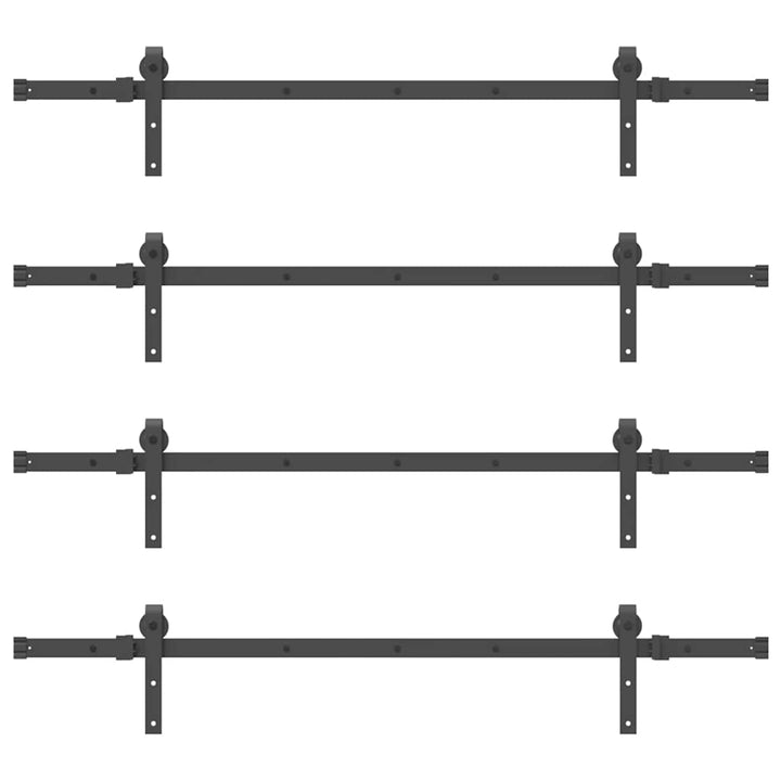 skinnesæt til skydedør 305 cm stål sort