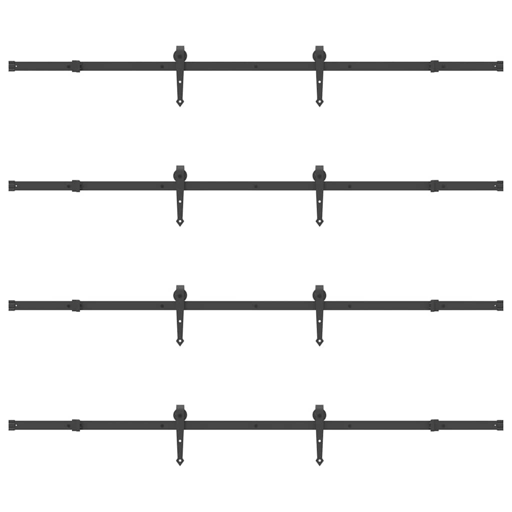 skinnesæt til skydedør 427 cm stål sort