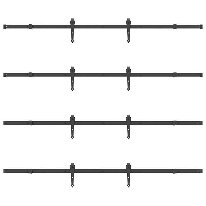 skinnesæt til skydedør 427 cm stål sort