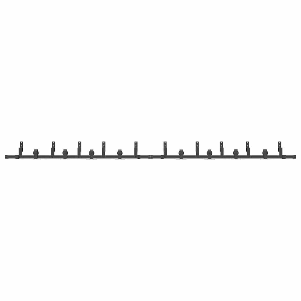 skinnesæt til skydedør 366 cm stål sort