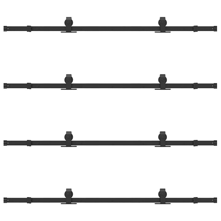 skinnesæt til skydedør 366 cm stål sort