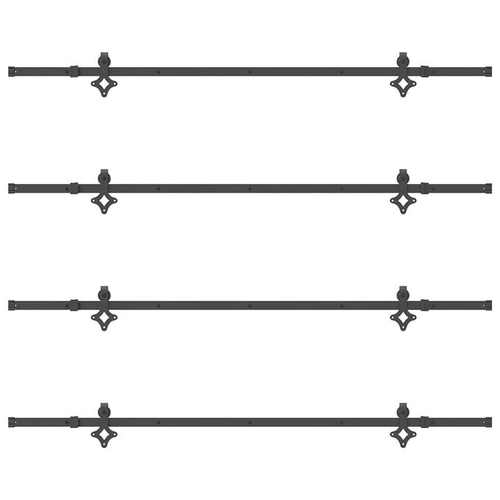 skinnesæt til skydedør 427 cm stål sort
