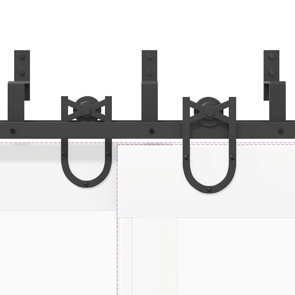 skinnesæt til skydedør 366 cm stål sort