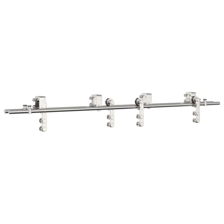 hardwarekit til skydedør 183 cm rustfrit stål sølvfarvet