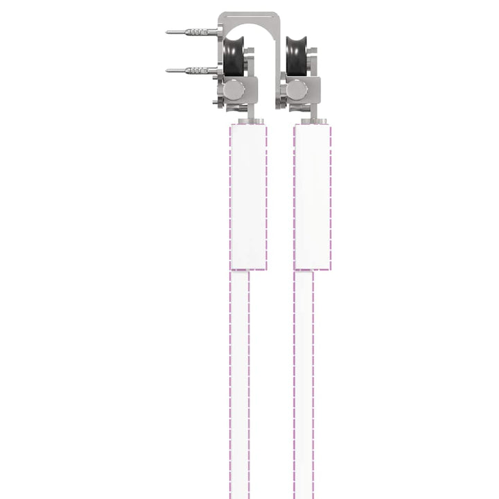 hardwarekit til skydedør 183 cm rustfrit stål sølvfarvet