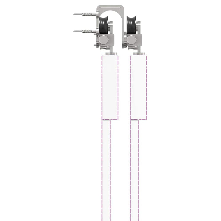 hardwarekit til skydedør 200 cm rustfrit stål sølvfarvet