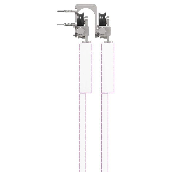 hardwarekit til skydedør 366 cm rustfrit stål sølvfarvet