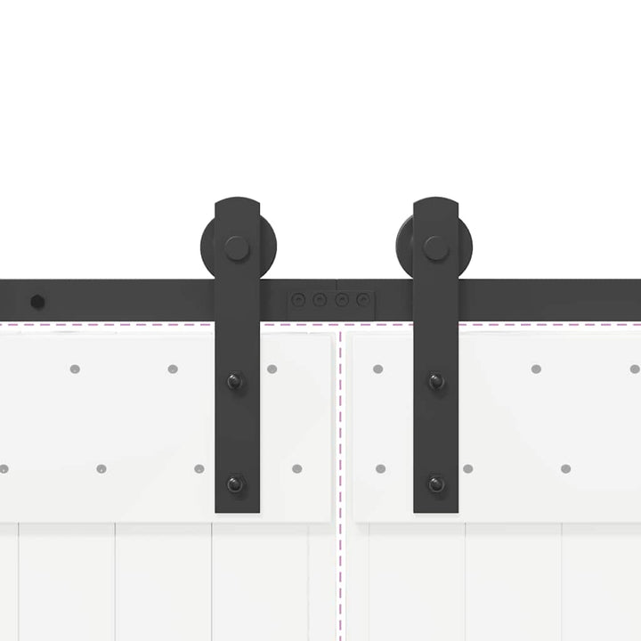 skinnesæt til skydedør 305 cm stål sort