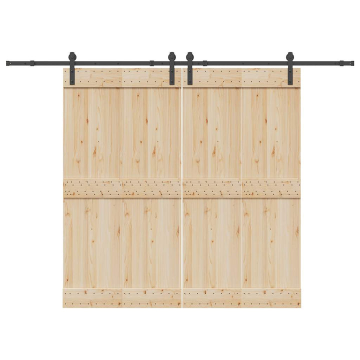 skinnesæt til skydedør 305 cm stål sort