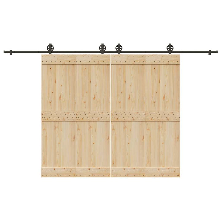 skinnesæt til skydedør 366 cm stål sort