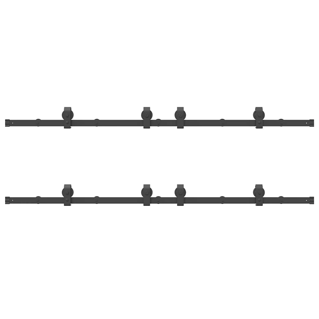 skinnesæt til skydedør 400 cm stål sort