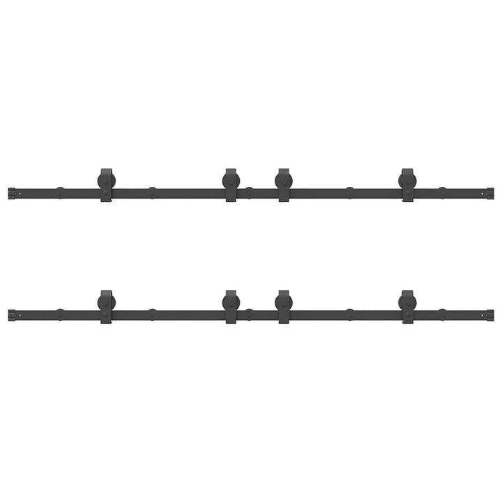 skinnesæt til skydedør 400 cm stål sort