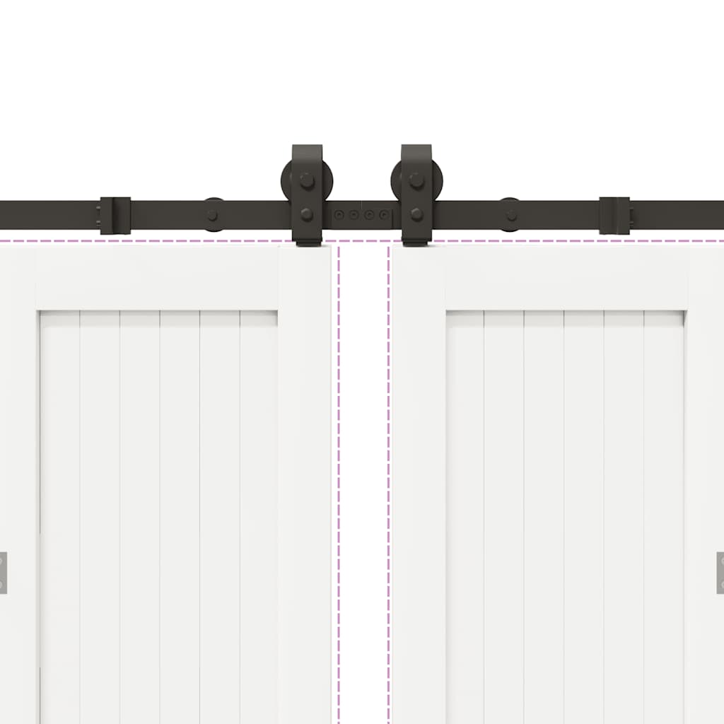 skinnesæt til skydedør 400 cm stål sort