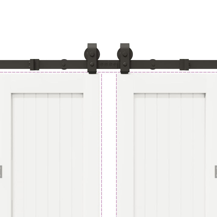 skinnesæt til skydedør 400 cm stål sort