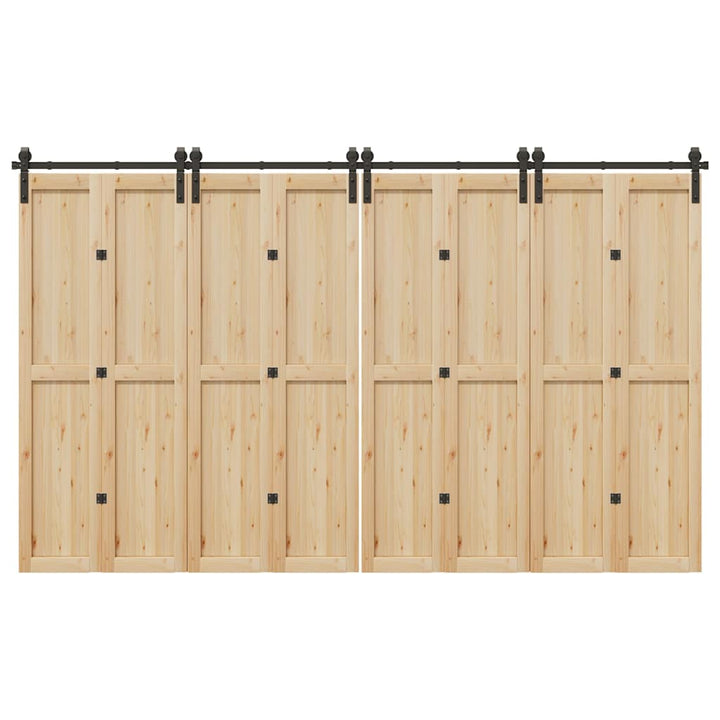 skinnesæt til skydedør 366 cm stål sort