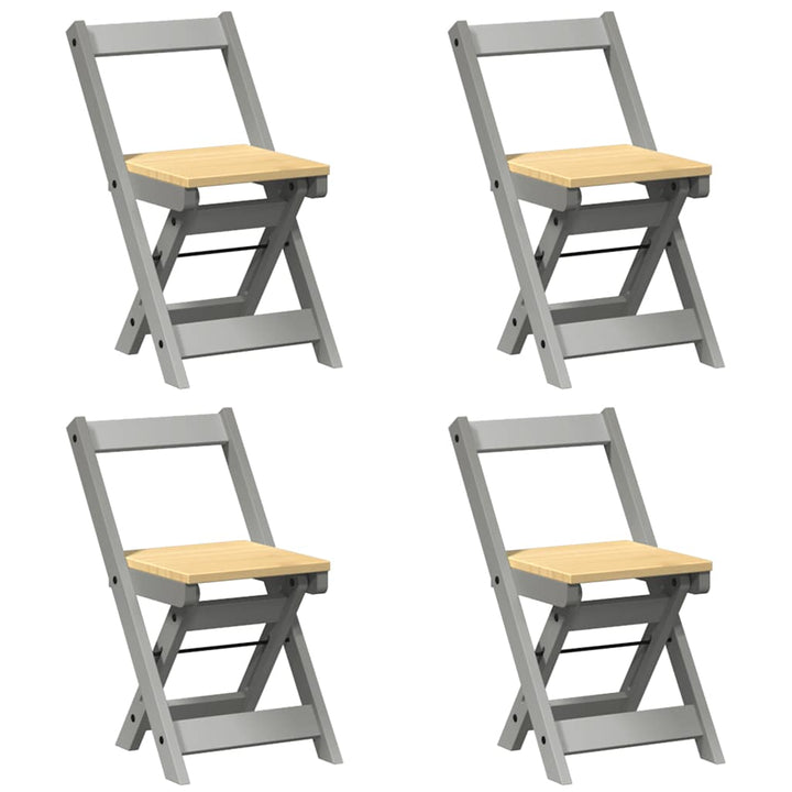 spisebordssæt 5 dele Corona foldbart fyrretræ grå