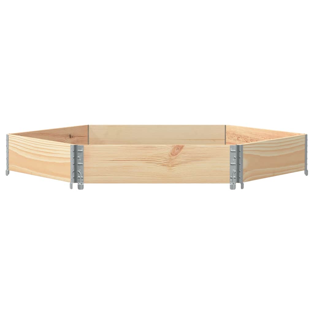højbed 160x160 cm massivt fyrretræ sekskantet