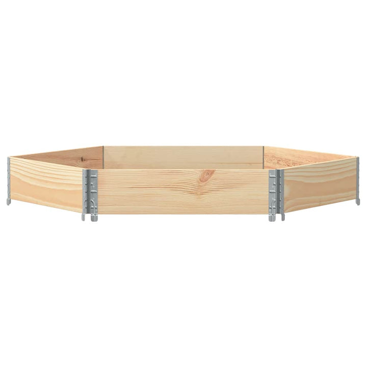 højbed 160x160 cm massivt fyrretræ sekskantet