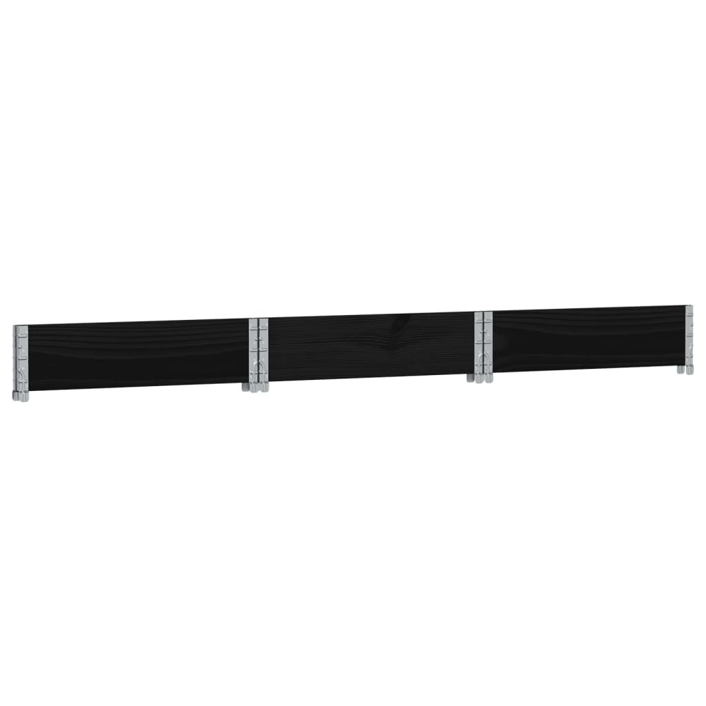 højbed 160x160 cm massivt fyrretræ sekskantet sort