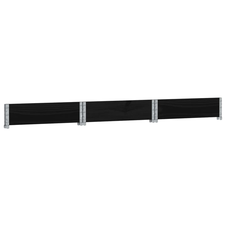højbed 160x160 cm massivt fyrretræ sekskantet sort