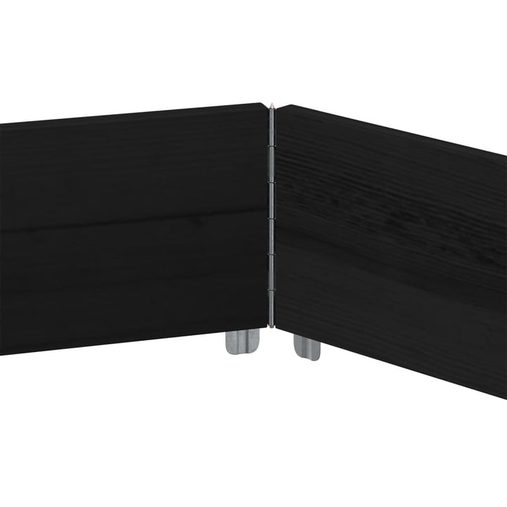 højbed 160x160 cm massivt fyrretræ sekskantet sort
