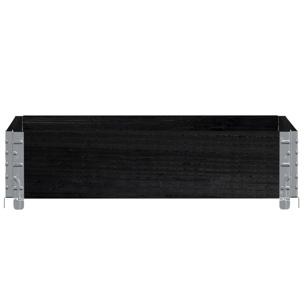 plantekasse 80x60 cm massivt fyrretræ sort