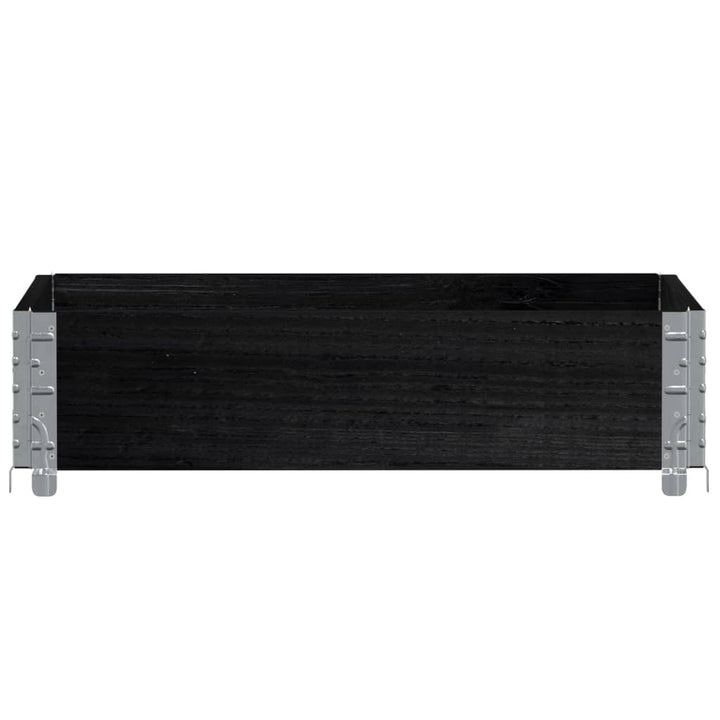 plantekasse 80x60 cm massivt fyrretræ sort