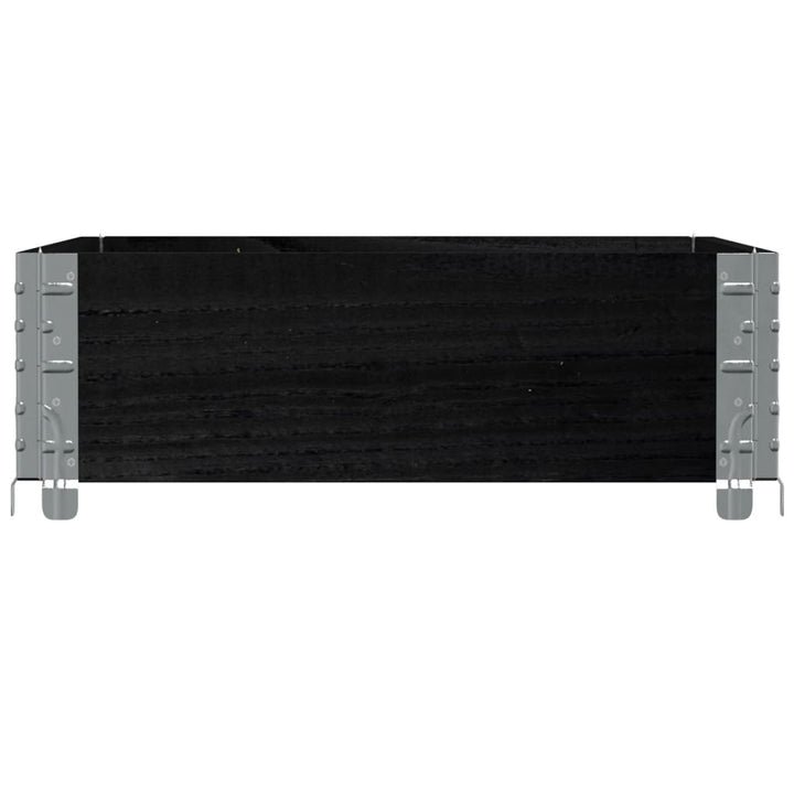 plantekasse 80x60 cm massivt fyrretræ sort