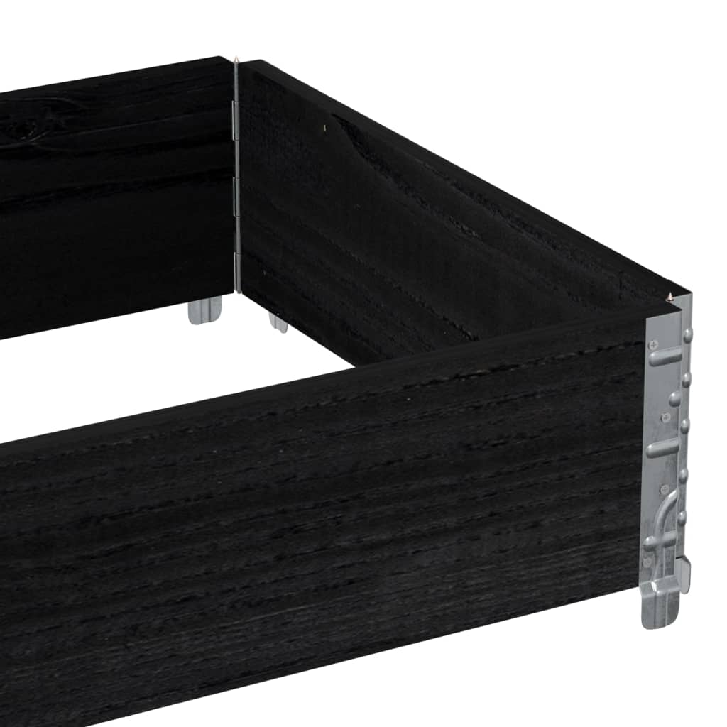 plantekasse 80x60 cm massivt fyrretræ sort