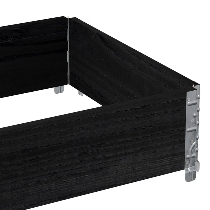 plantekasse 80x60 cm massivt fyrretræ sort