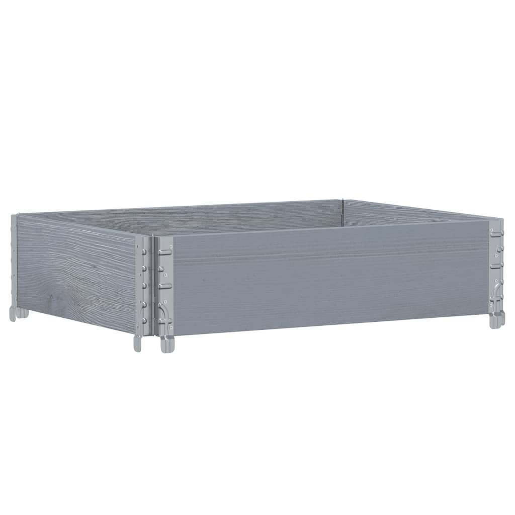 plantekasse 80x60 cm massivt fyrretræ grå