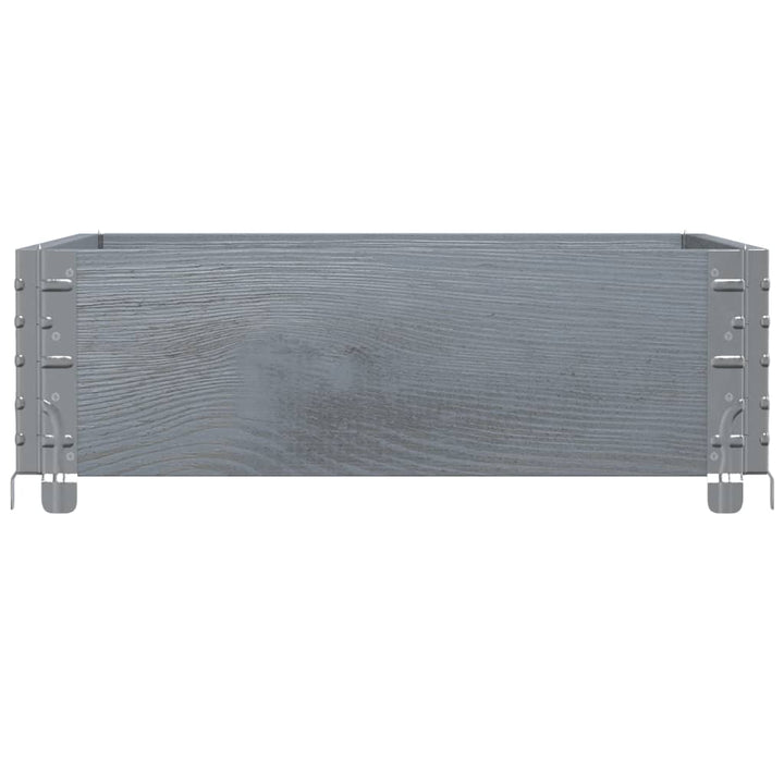 plantekasse 80x60 cm massivt fyrretræ grå
