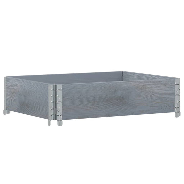 plantekasse 80x60 cm massivt fyrretræ grå
