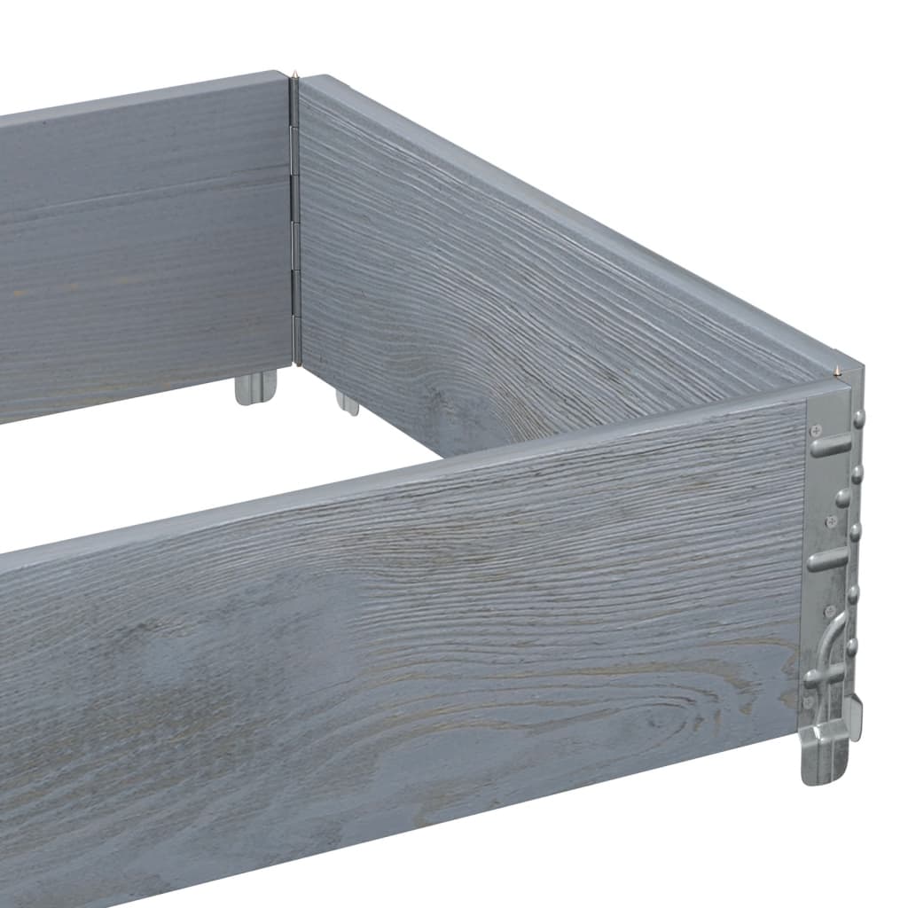 plantekasse 80x60 cm massivt fyrretræ grå