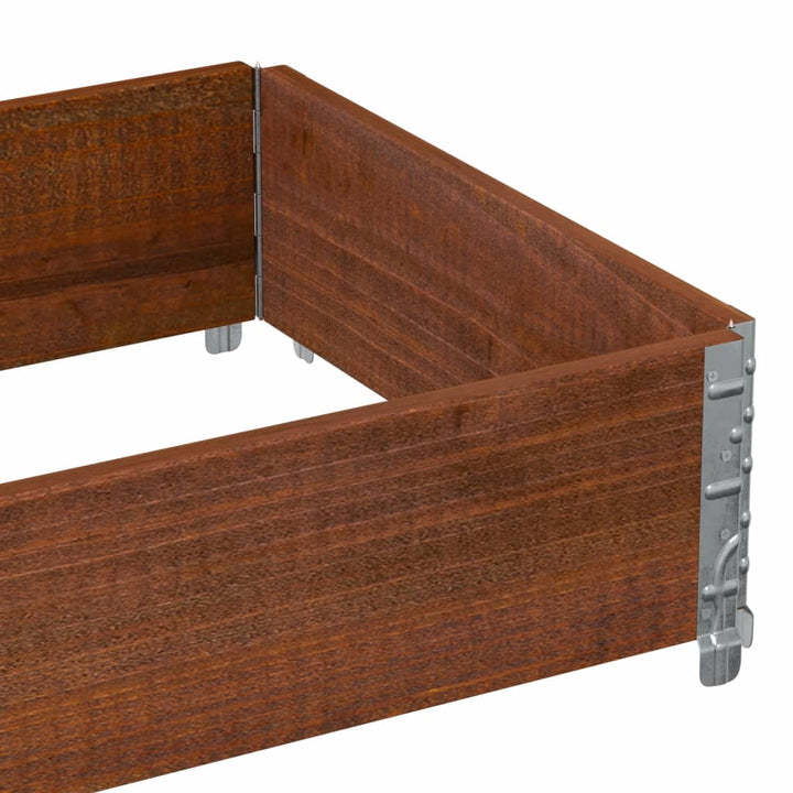 plantekasse 80x60 cm massivt fyrretræ brun