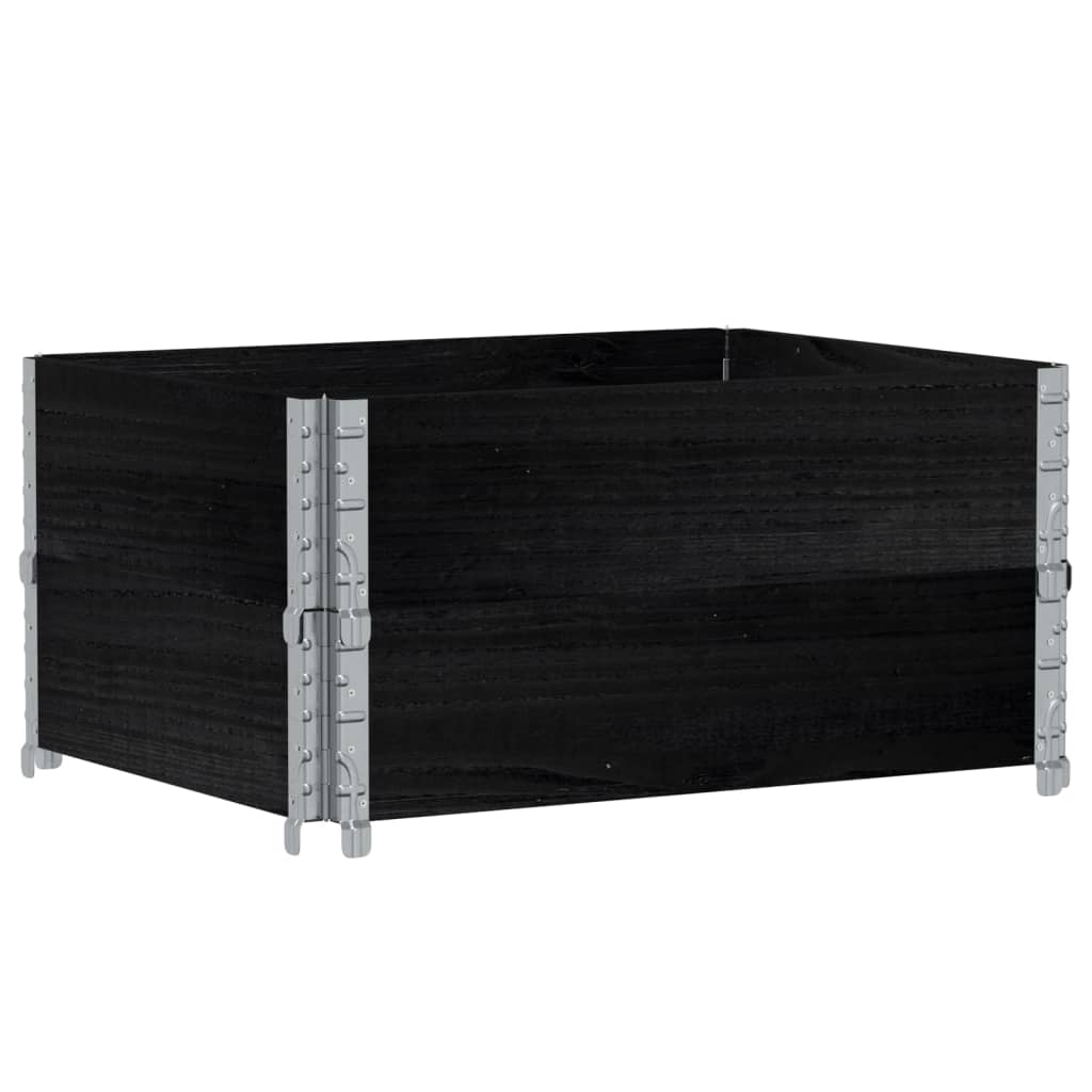 plantekasse 80x60 cm massivt fyrretræ sort