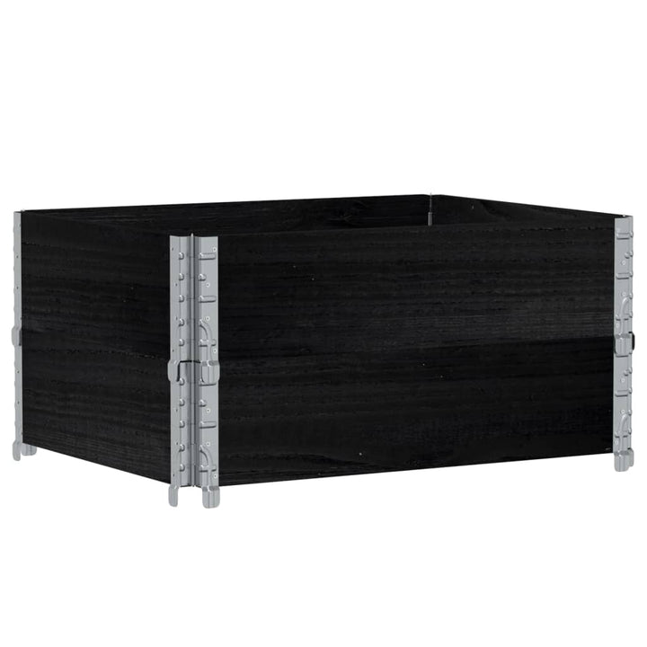 plantekasse 80x60 cm massivt fyrretræ sort