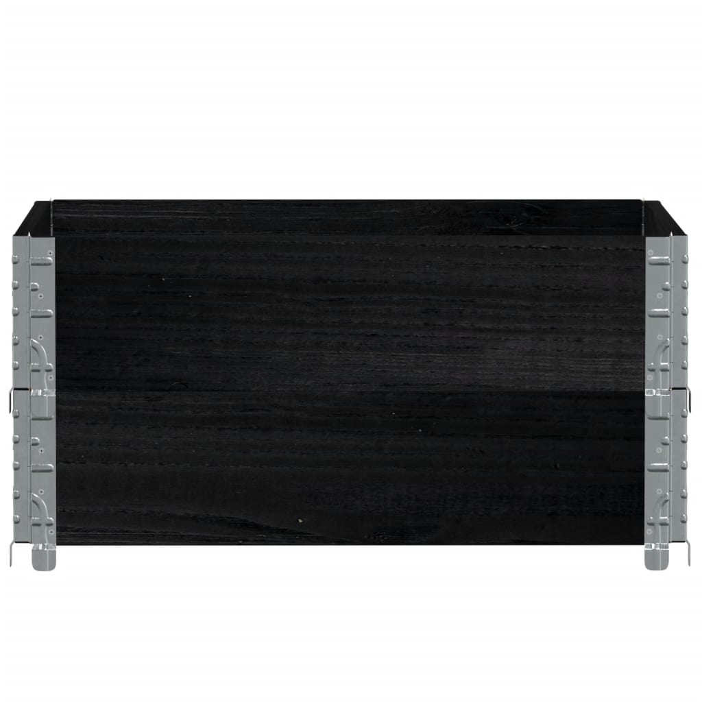 plantekasse 80x60 cm massivt fyrretræ sort