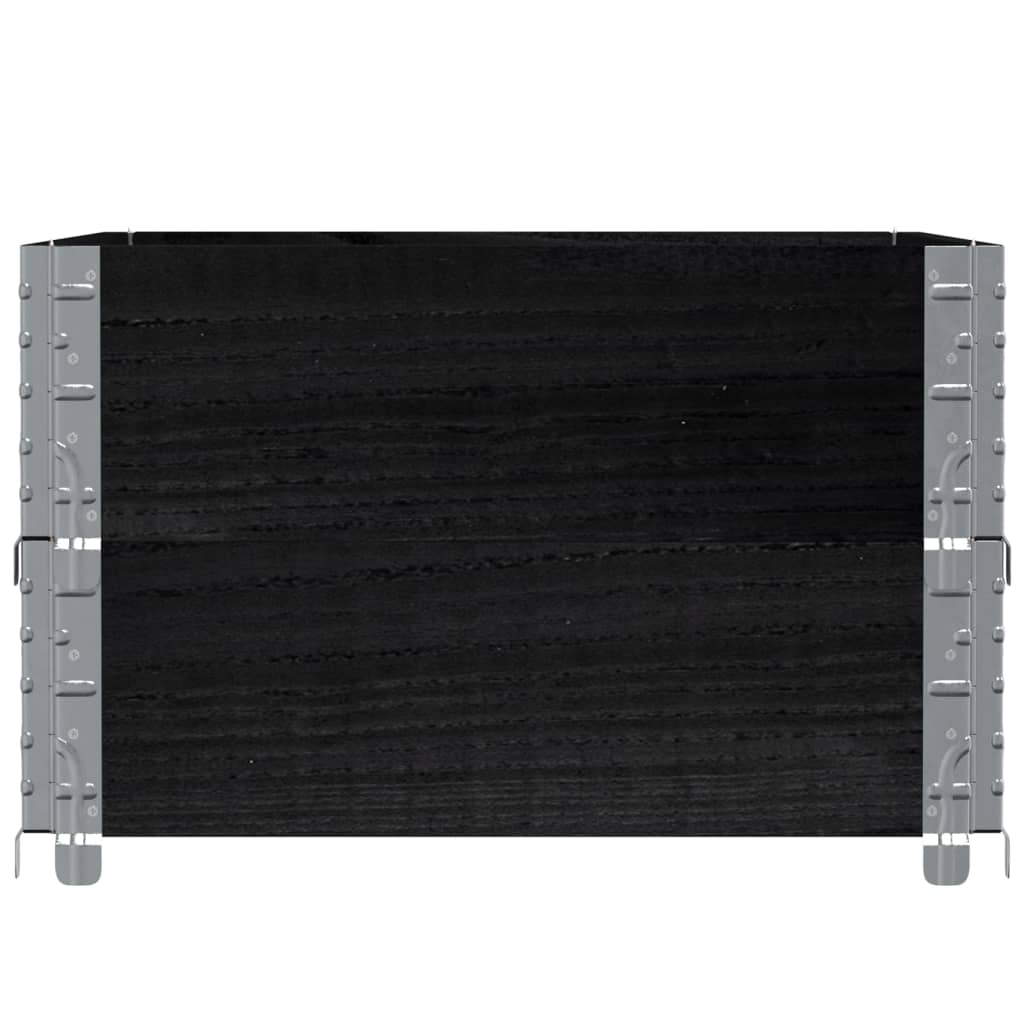 plantekasse 80x60 cm massivt fyrretræ sort