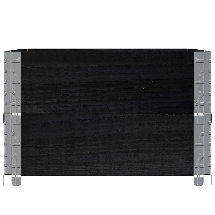 plantekasse 80x60 cm massivt fyrretræ sort