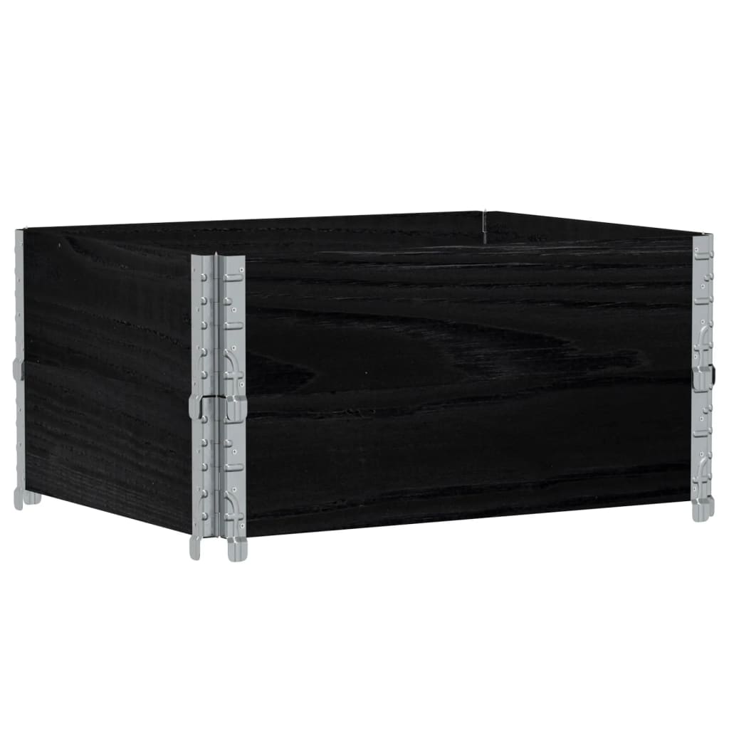 plantekasse 80x60 cm massivt fyrretræ sort