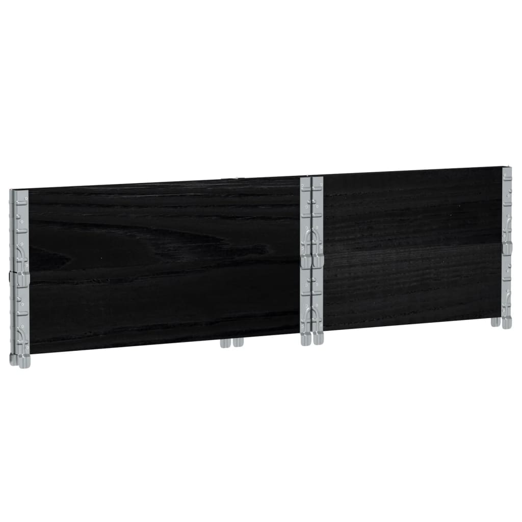 plantekasse 80x60 cm massivt fyrretræ sort