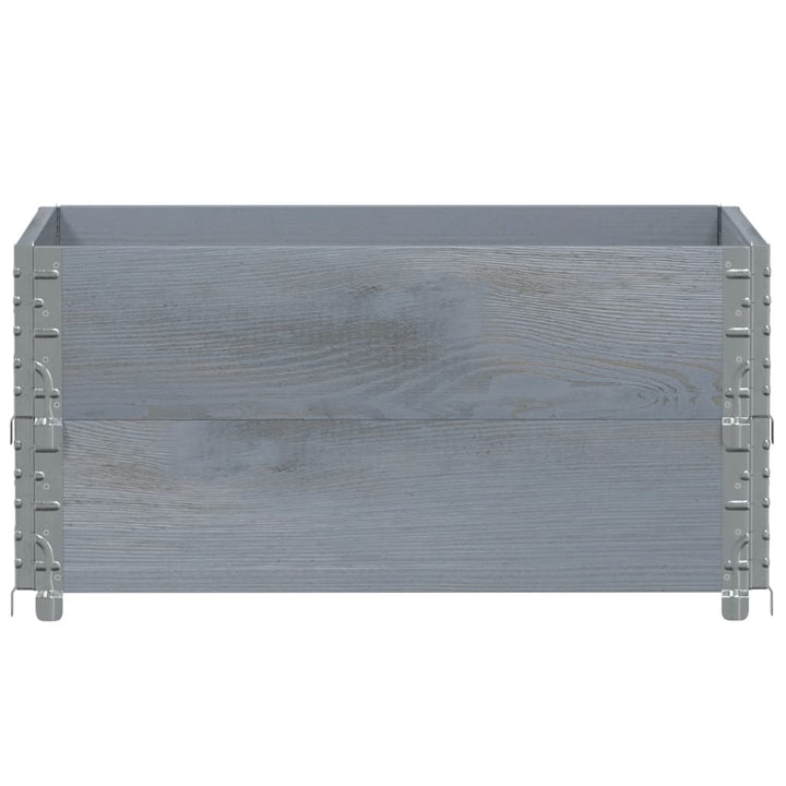 plantekasse 80x60 cm massivt fyrretræ grå